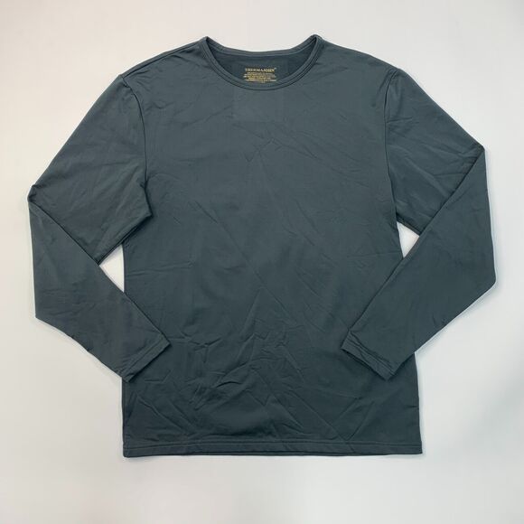 Thermajohn Shirt Mens L Large Gray Soft Lining Long Sleeve Base Layer Sleepshirt - Picture 2 of 9